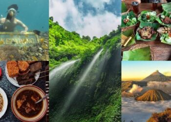 Wisatawan snorkeling menikmati air jernih di sekitar Pulau Gili Ketapang