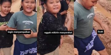 bocil gen alpha kritik jalan rusak di sepauk kalbar