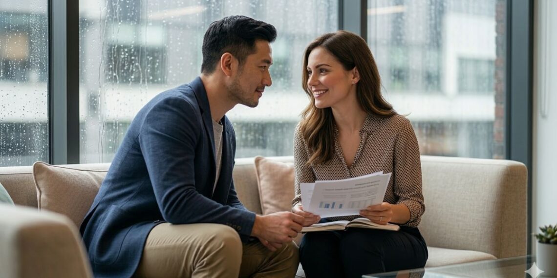 Ilustrasi perbedaan sikap friendly dan flirty dalam komunikasi sosial