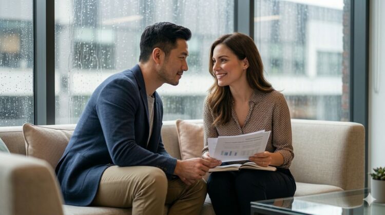 Ilustrasi perbedaan sikap friendly dan flirty dalam komunikasi sosial