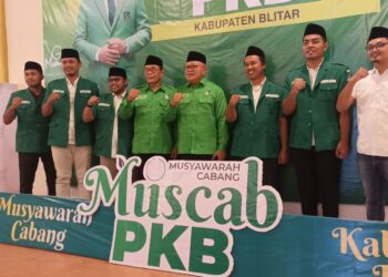 Gus Tamim dalam Muscab PKB Blitar 2026 bersama elite partai
