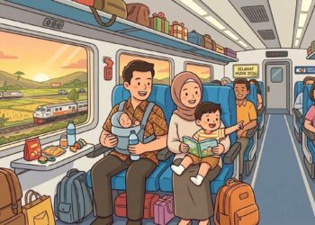 keluarga mudik lebaran bersama anak