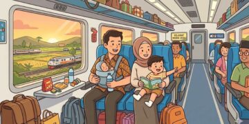 keluarga mudik lebaran bersama anak