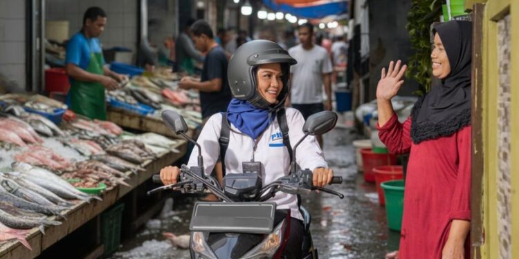 ibu pekerja mencari nafkah di jalan