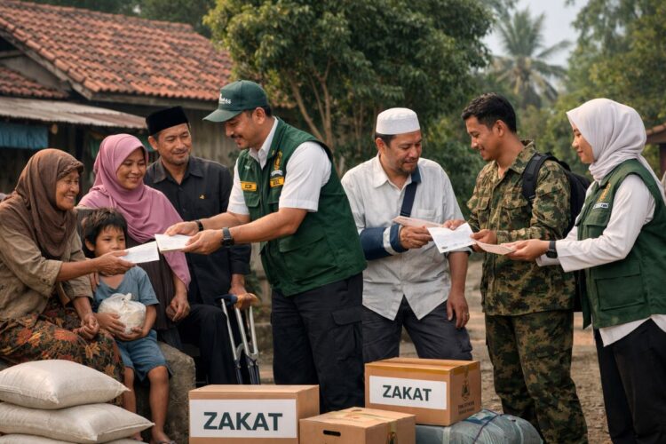Ilustrasi pembayaran zakat fitrah 2026 sebesar Rp50 ribu per jiwa