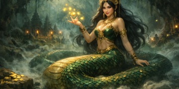 Ilustrasi Nyi Blorong. Foto: bacaini/AI