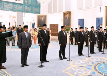 Presiden Prabowo Subianto secara resmi melantik pejabat negara/pemerintah di Istana Negara, Jakarta, pada Senin, 27 April 2026. Foto: BPMI Setpres/Muchlis Jr