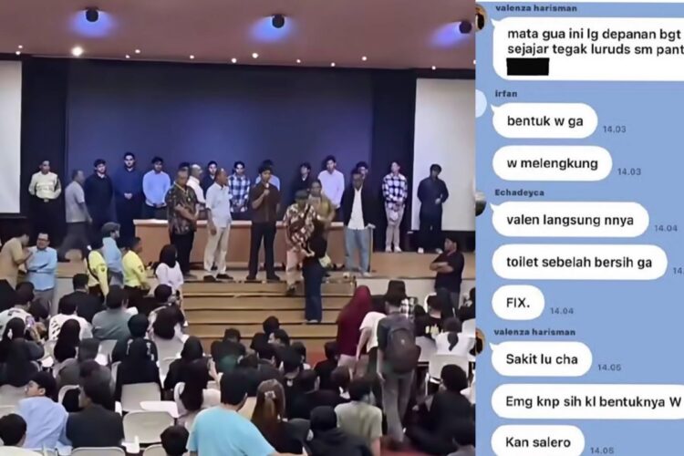 Suasana sidang terbuka mahasiswa FH UI di Auditorium Djokosoetono