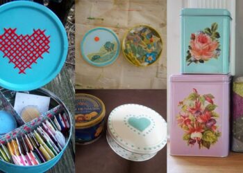 kaleng biskuit bekas jadi tempat penyimpanan unik