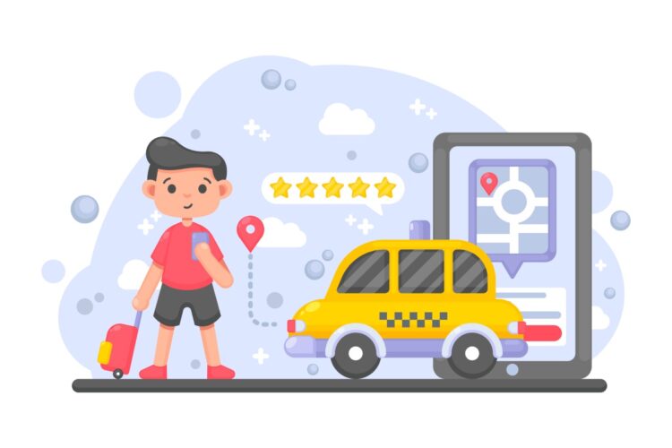 Ilustrasi orang tua melacak lokasi anak melalui smartphone