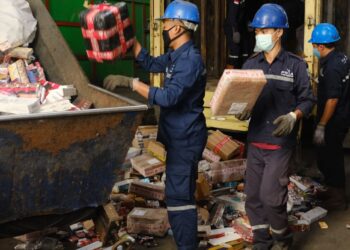 pemusnahan rokok ilegal Sidoarjo