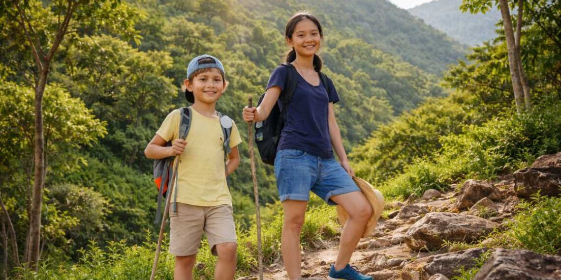 anak mendaki gunung jalur ringan Jawa Timur