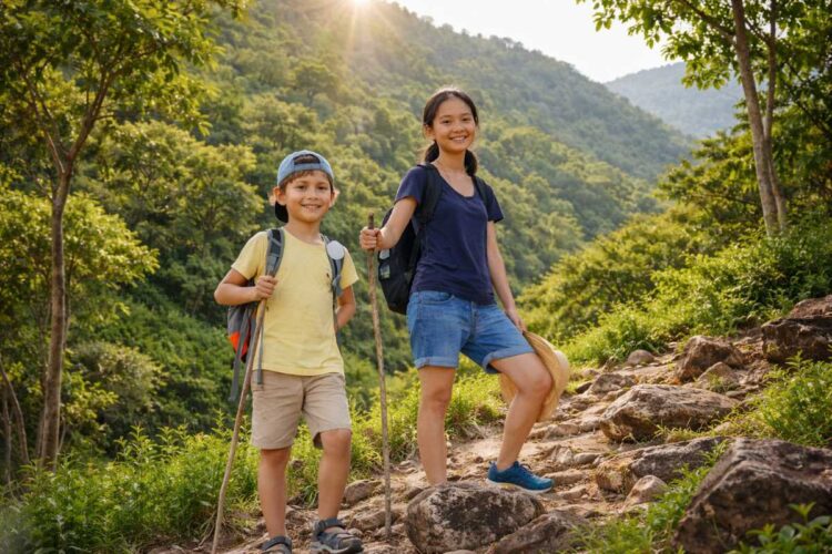 anak mendaki gunung jalur ringan Jawa Timur