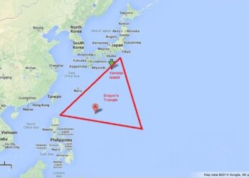 peta lokasi Dragon’s Triangle di Jepang