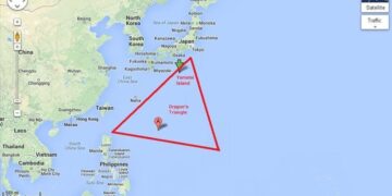 peta lokasi Dragon’s Triangle di Jepang