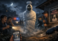 Ilustrasi teror pocong. Foto: bacaini by AI