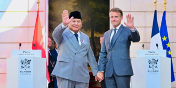 Presiden Republik Indonesia Prabowo Subianto melaksanakan pernyataan pers bersama Presiden Republik Prancis Emmanuel Macron dalam rangkaian kunjungan kenegaraan di Istana Élysée, pada Kamis, 28 Mei 2026. Foto: BPMI Setpres/Laily Rachev