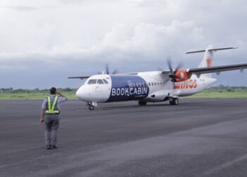 Pesawat milik maskapai Wings Air di Bandara Notohadinegoro Jember