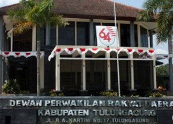 Suasana gedung DPRD Tulungagung terkait pembahasan pengisian jabatan wakil bupati pasca OTT KPK