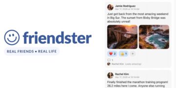 Tampilan aplikasi Friendster terbaru di iPhone dengan konsep media sosial anti algoritma dan desain minimalis