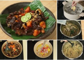 Olahan kambing bakar kecap ala Devina Hermawan dengan bumbu rempah dan irisan cabai merah