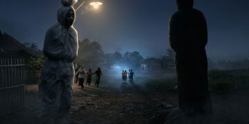 Ilustrasi teror pocong viral di Jawa Timur yang mengingatkan pada kasus ninja dan kolor ijo