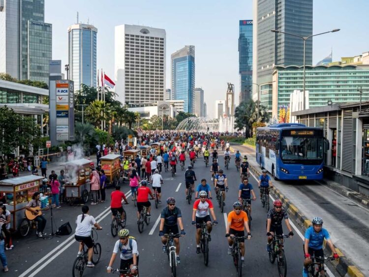 Aktivitas warga saat Car Free Day tanpa kendaraan