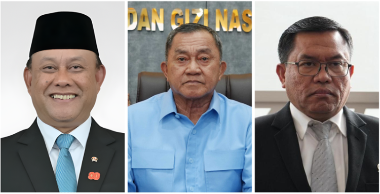 Tiga mantan pejabat BGN yang ditetapkan tersangka korupsi program MBG.