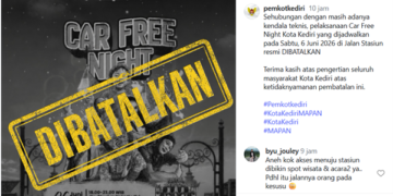 Tangkapan layar unggahan akun IG Pemkot Kediri.