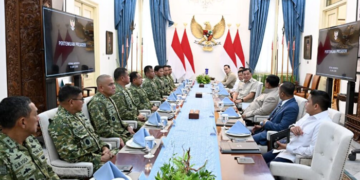 Presiden Prabowo Subianto menerima pimpinan TNI di Istana Merdeka, Jakarta, pada Selasa, 9 Juni 2026. Foto: BPMI Setpres/Muchlis Jr