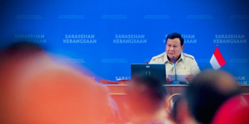Presiden Prabowo Subianto pada penutupan Sarasehan Kebangsaan Konvensi Sains, Teknologi, dan Industri Indonesia (KSTI) Tahun 2026 yang digelar di Jakarta International Convention Center (JICC), Jakarta, pada Minggu, 28 Juni 2026. Foto: BPMI Setpres/Laily Rachev