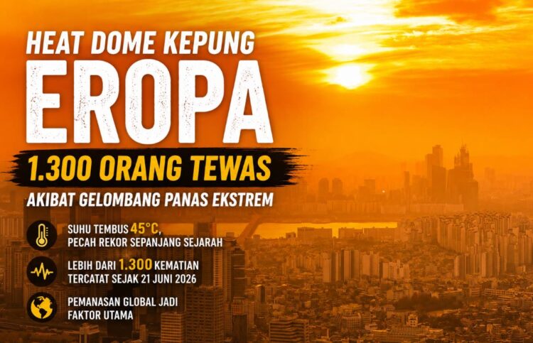 gelombang panas heat dome melanda Eropa