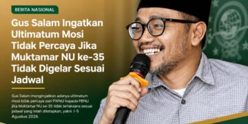 Gus Salam menyoroti belum diputuskan lokasi Muktamar NU ke-35 yang dijadwalkan berlangsung pada Agustus 2026