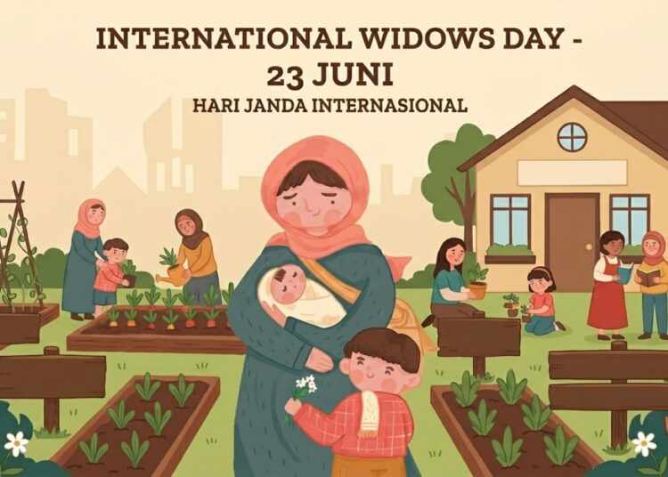 Ilustrasi perempuan janda memperingati Hari Janda Internasional setiap 23 Juni
