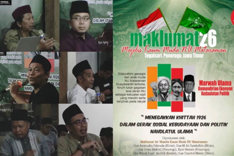 Forum Majelis Kaum Muda NU Mataraman di Ndalem Ageng Kiai Ageng Muhammad Besari Ponorogo membahas Maklumat 26 jelang Munas-Konbes NU 2026