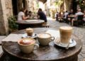 Secangkir cappuccino, latte, flat white, dan macchiato sebagai pilihan milk based coffee populer