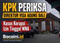 Petugas KPK melakukan pemeriksaan saksi terkait kasus dugaan korupsi pengurusan izin tinggal warga negara asing di Bali