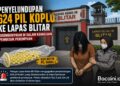 Ilustrasi Lapas Kelas IIB Blitar dan pengungkapan penyelundupan 624 pil dobel L oleh pembesuk perempuan.