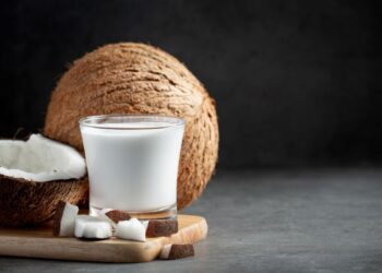 Ilustrasi santan kelapa dan penjelasan ilmiah mengenai kolesterol serta lemak jenuh