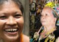 Perempuan adat Dayak dengan tradisi Telingaan Aruu dan perempuan Mentawai menjalani ritual Pasipiat Sot sebagai simbol kecantikan tradisional