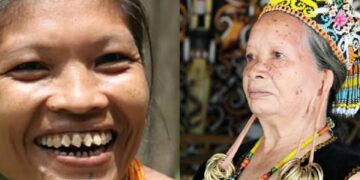Perempuan adat Dayak dengan tradisi Telingaan Aruu dan perempuan Mentawai menjalani ritual Pasipiat Sot sebagai simbol kecantikan tradisional