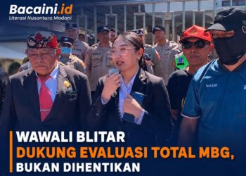 Wakil Wali Kota Blitar Elim Tyu Samba mendukung aksi damai yang menuntut evaluasi total Program Makan Bergizi Gratis di Kota Blitar