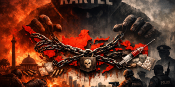 Ilustrasi kartel narkoba di Indonesia. Foto: bacaini by AI