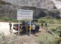 Satgas ITR saat menggelar sidak terkait aktivitas pertambangan batu kapur di kawasan Gunung Sadeng, Kecamatan Puger