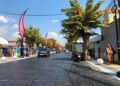 Kawasan food street di Jalan Kartini dan Jalan Gatot Subroto yang sedang proses pembangunan. Dok: kominfo jember