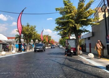 Kawasan food street di Jalan Kartini dan Jalan Gatot Subroto yang sedang proses pembangunan. Dok: kominfo jember