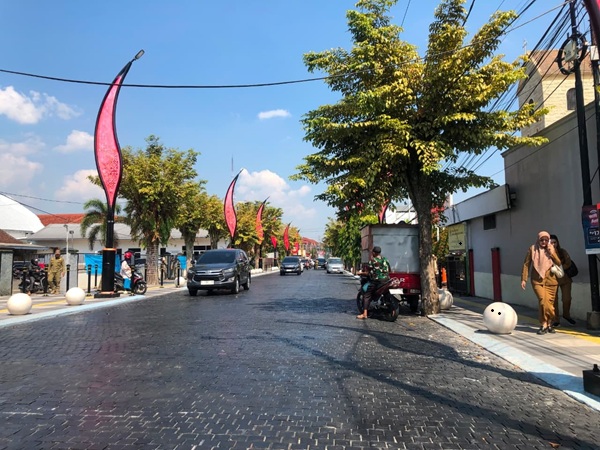 Kawasan food street di Jalan Kartini dan Jalan Gatot Subroto yang sedang proses pembangunan. Dok: kominfo jember
