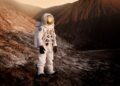 Ilustrasi astronot NASA mengenakan pakaian antariksa saat menjalani pelatihan menuju misi luar angkasa
