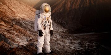Ilustrasi astronot NASA mengenakan pakaian antariksa saat menjalani pelatihan menuju misi luar angkasa