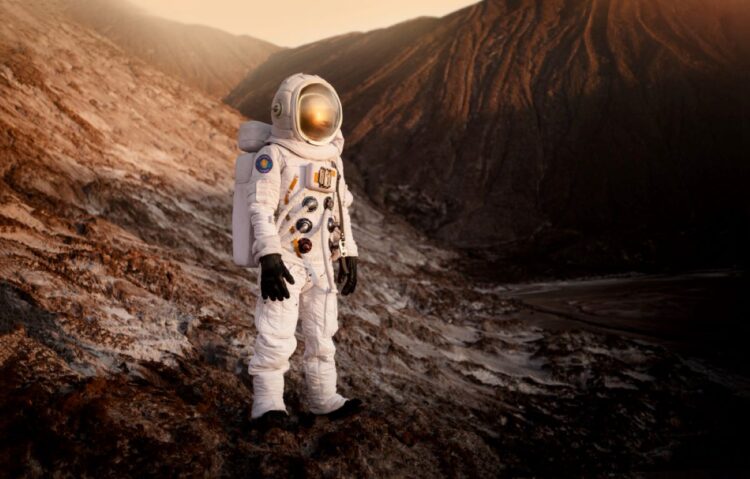 Ilustrasi astronot NASA mengenakan pakaian antariksa saat menjalani pelatihan menuju misi luar angkasa